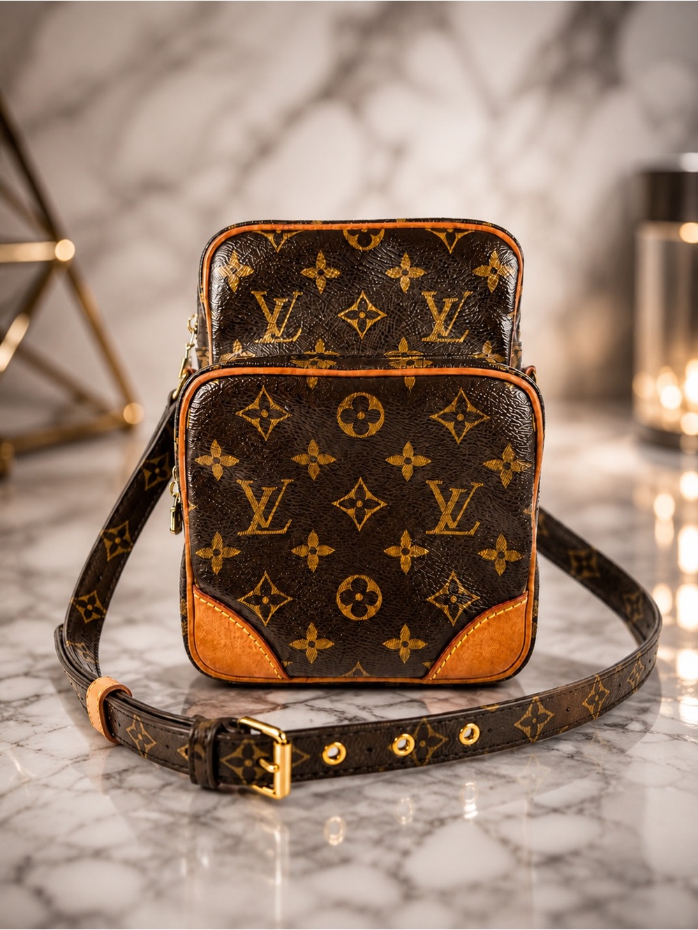 Louis Vuitton Monogram Amazon MM Crossbody Bag | Vintage | Dust Bag & Shop Bag